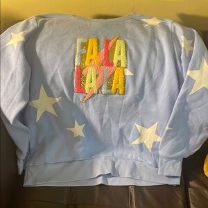 Judith March Colorful Fa La La La Star Sweatshirt